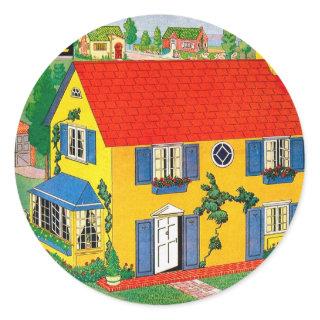 Built Rite Paper Toy House Classic Round Sticker