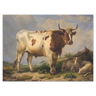 Bull by Eugene Joseph Verboeckhoven Tissue Paper