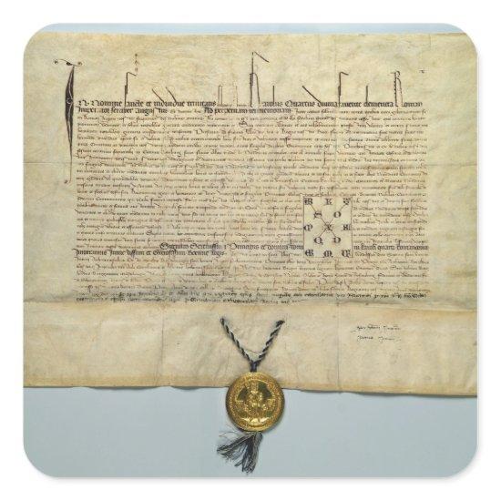 Bull of Charles IV  Holy Roman Emperor Square Sticker