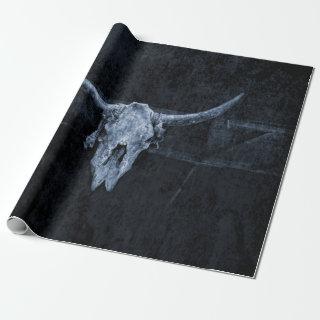 Bull Skull Country Western Black And White Rustic