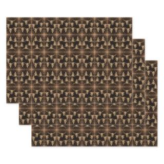 Bull Skull Western Country Brown Sepia Pattern  Sheets