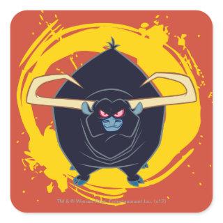 Bull Smiling Square Sticker