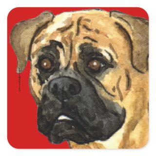 Bullmastiff Color Block Square Sticker