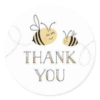 Bumble Bee Thank You Classic Round Sticker
