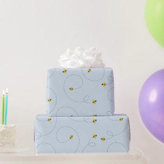 Bumble Bees Blue Baby Shower Seamless