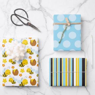 Bumble Bees, Polka Dots and Stripes Patterns  Sheets