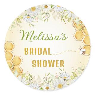 Bumblebee Honeycomb Bridal Shower Bride to Bee Classic Round Sticker