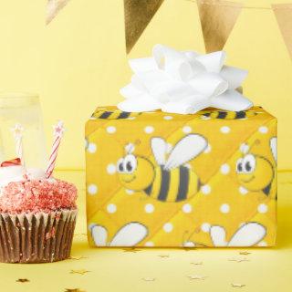 Bumblebee On Yellow and White Polka Dots