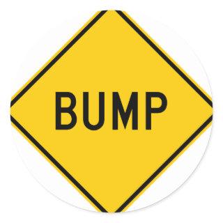 Bump Highway Sign (Word) Classic Round Sticker