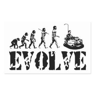 Bumper Cars Dodgem Fun Sport Evolution Art Rectangular Sticker