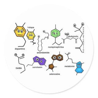 Bumpy Neurotransmitters Classic Round Sticker