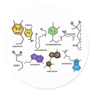 Bumpy Neurotransmitters Classic Round Sticker