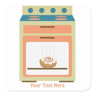 Bun In Oven (customizable) Square Sticker