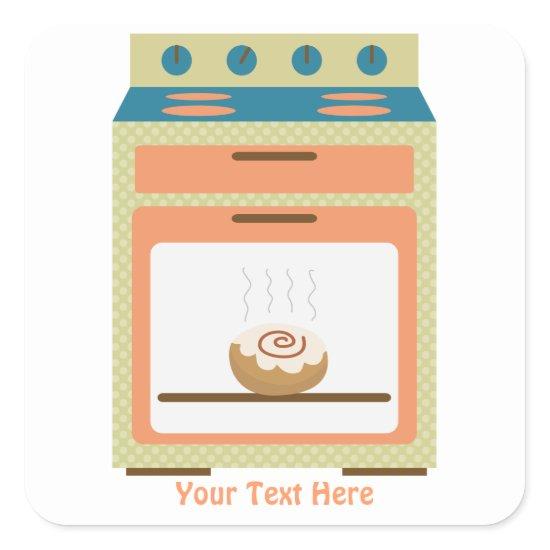 Bun In Oven (customizable) Square Sticker