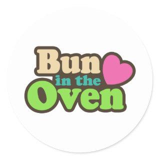 Bun In The Oven Classic Round Sticker