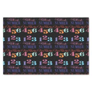 Bunco Fun What Number Are We On? Typography Tissue Paper