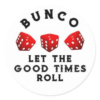 Bunco Game Night Classic Round Sticker