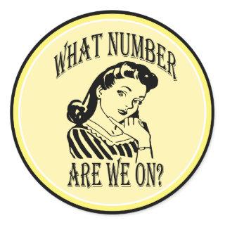 Bunco What Number Are We On #2 Classic Round Sticker
