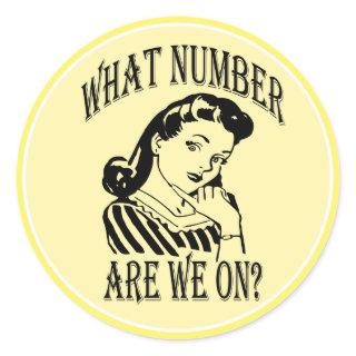 Bunco What Number Are We On #2 Classic Round Sticker