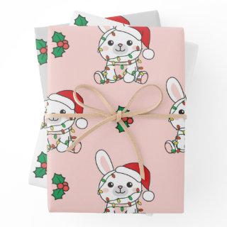 Bunny Christmas Winter Animals Holiday Bunnies  Sheets