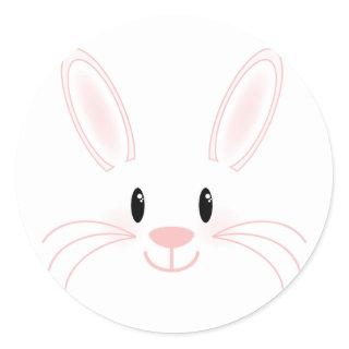 Bunny Face Classic Round Sticker