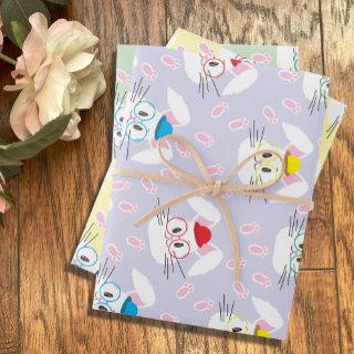 Bunny faces and pawprints  sheets