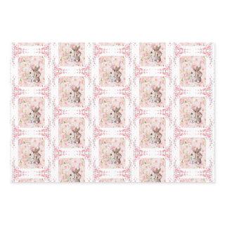 Bunny Love with pink roses  Sheets