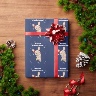 Bunny Merry Christmas Winter Animals Rabbits Wrapp