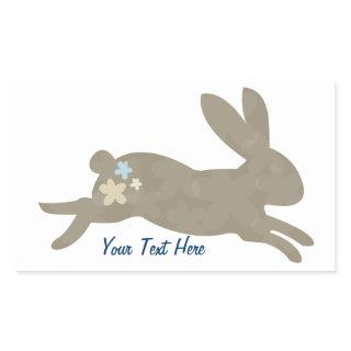 Bunny Rabbit (personalized) Rectangular Sticker
