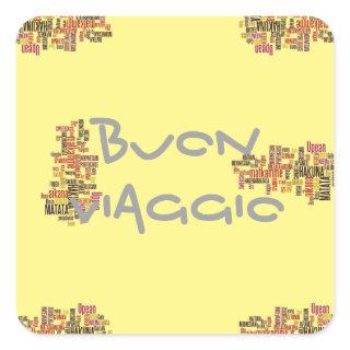 Buon Viaggio Fun Customize Product   Square Sticker