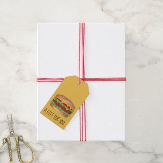 Burger Cheeseburger Reunion Picnic Cookout Party Gift Tags