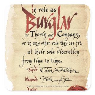 Burglar Contract Square Sticker