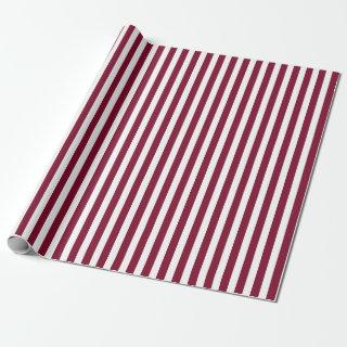 Burgundy and white candy stripes