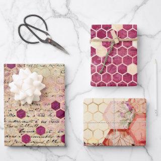 Burgundy Bee Series Design Three  Sheets