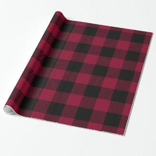 Burgundy Black Huge Buffalo Plaid Lumberjack