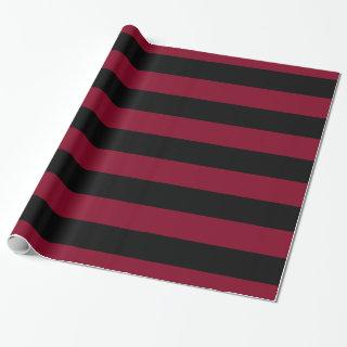 Burgundy Black XL Stripes Pattern V
