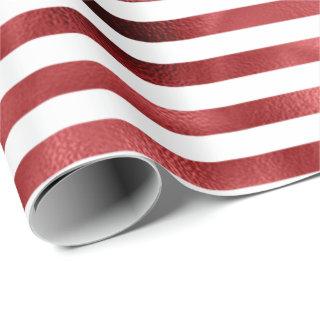 Burgundy Bordeaux Red  Stripes Lines White Metal