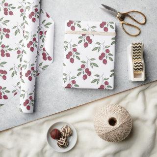 Burgundy Red Berries Pattern