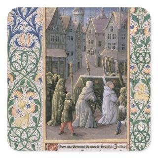 Burial procession square sticker