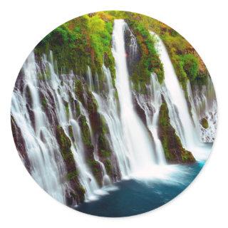 Burney Falls, Mcarthur-Burney Falls Memorial Classic Round Sticker