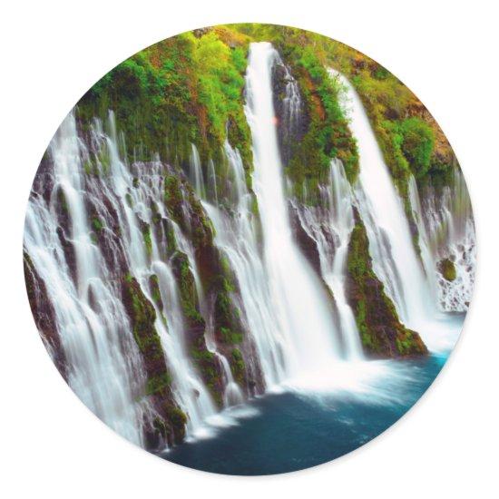Burney Falls, Mcarthur-Burney Falls Memorial Classic Round Sticker