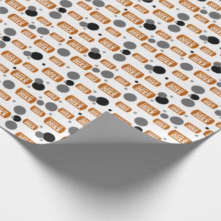Burnt Orange "Class Of" Dog Tag and Dots Pattern