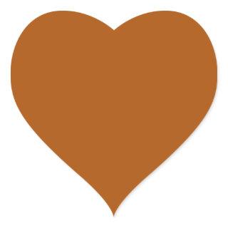 Burnt Orange Heart Sticker