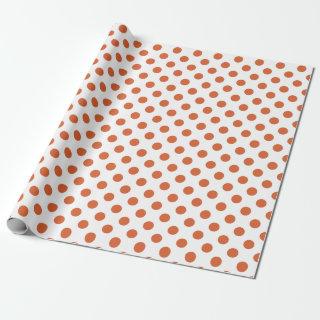 Burnt orange polka dots