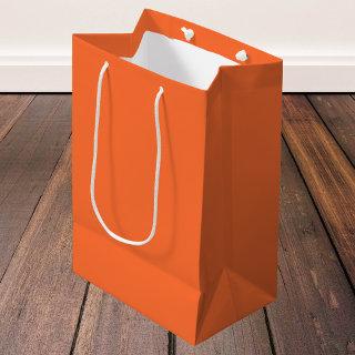 Burnt Orange Solid Color  Medium Gift Bag
