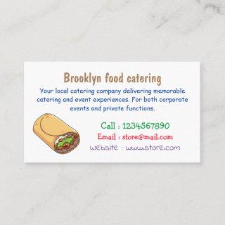 Burrito cartoon illustration business card