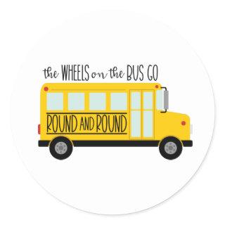 Bus Wheels Song Classic Round Sticker