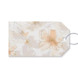 Bush and Taupe Modern Art Floral Gift Tags