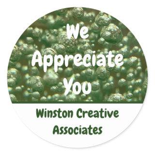 Business Abstract Customer Employee Appreciation  Classic Round Sticker