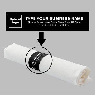 Business Brand on Black Napkin Band